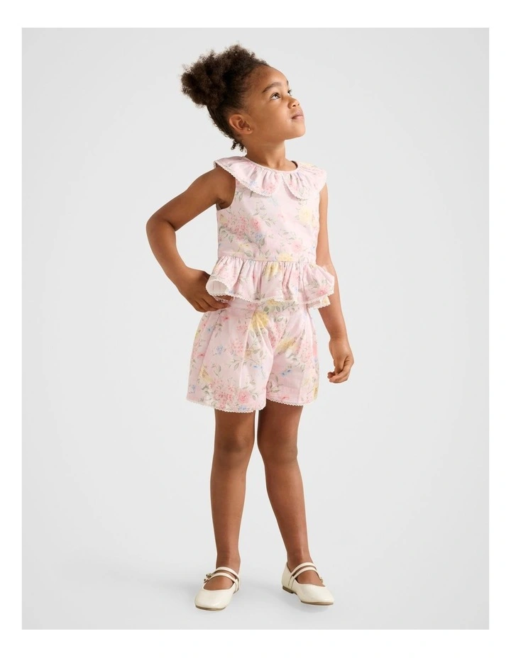 Eleanor Girls Pleated Shorts in Pink image 5