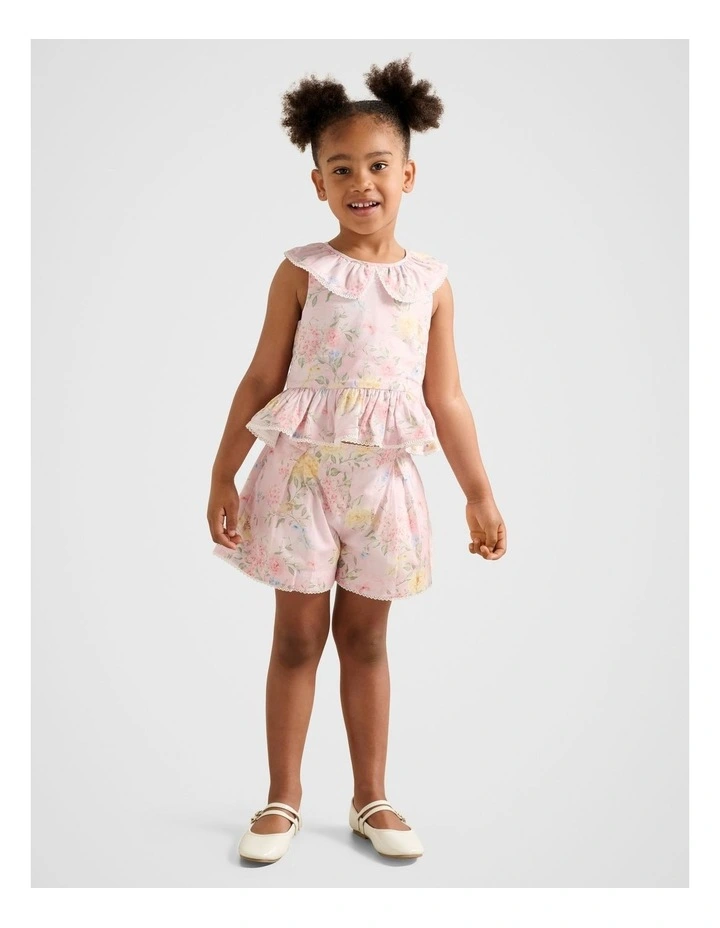 Adele Girls Peplum Collared Top in Pink image 5