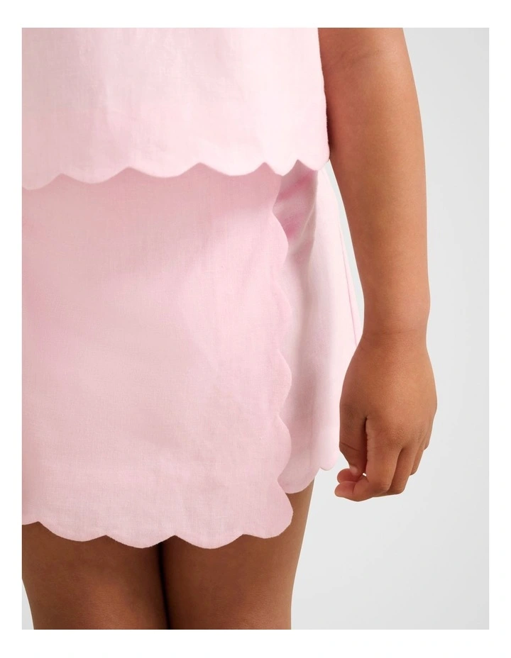 Aria Girls Scalloped Skort in Pink image 4