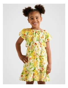 Belle Cut-Out Girls Dress in Multi