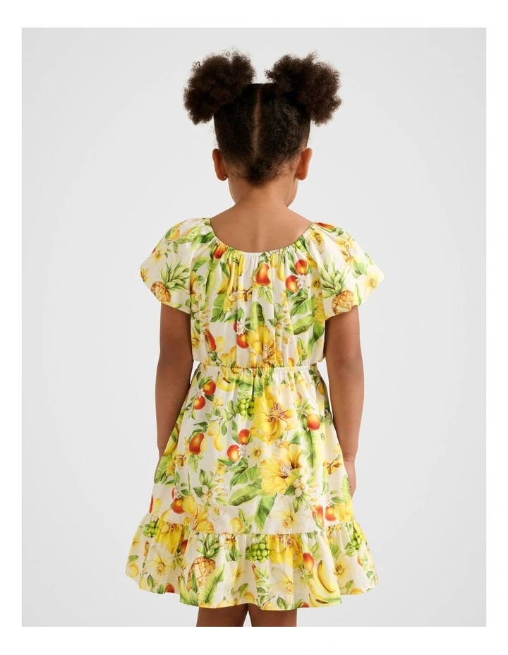 Belle Cut-Out Girls Dress in Multi image 2