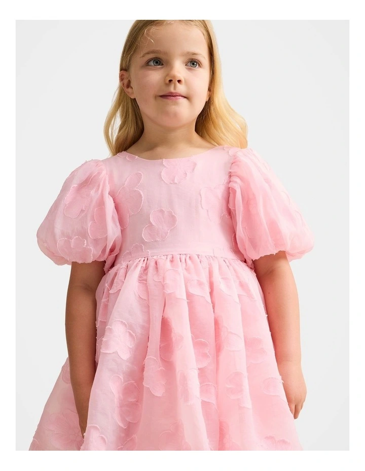 Elle Organza Bow Dress in Pink image 4