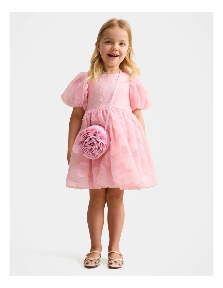 Elle Organza Bow Dress in Pink image 5