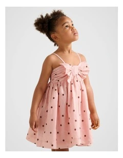 Helena Bow Dress in Pink