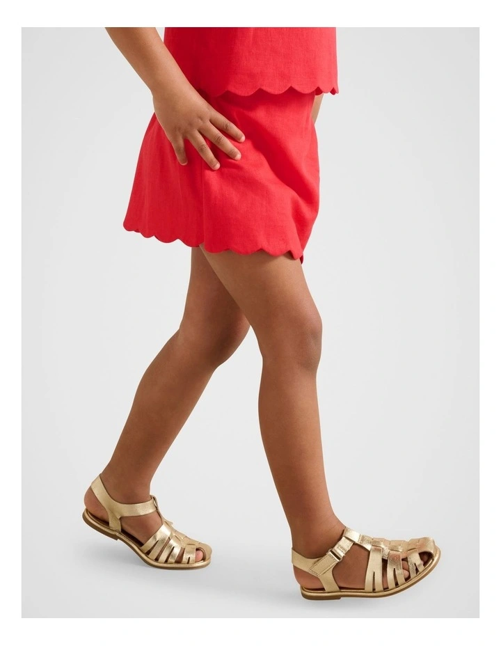 Aria Scalloped Skort in Red image 3