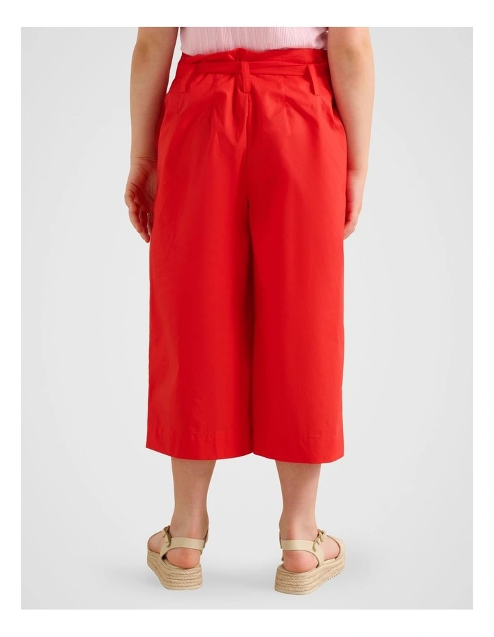 Carly Cropped Pant in Red image 2