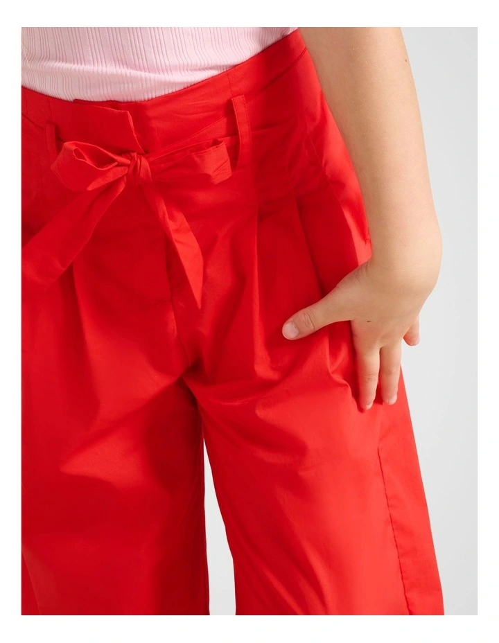 Carly Cropped Pant in Red image 4