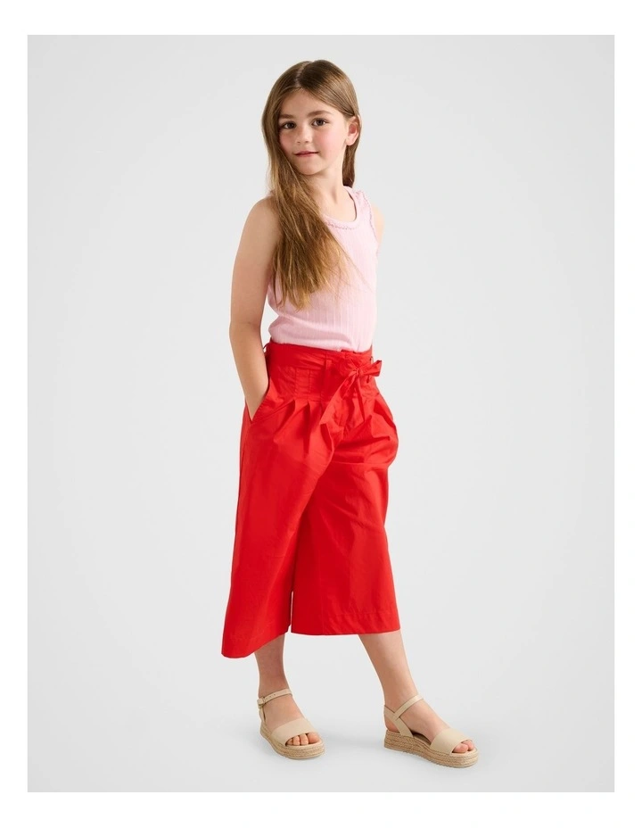Carly Cropped Pant in Red image 5