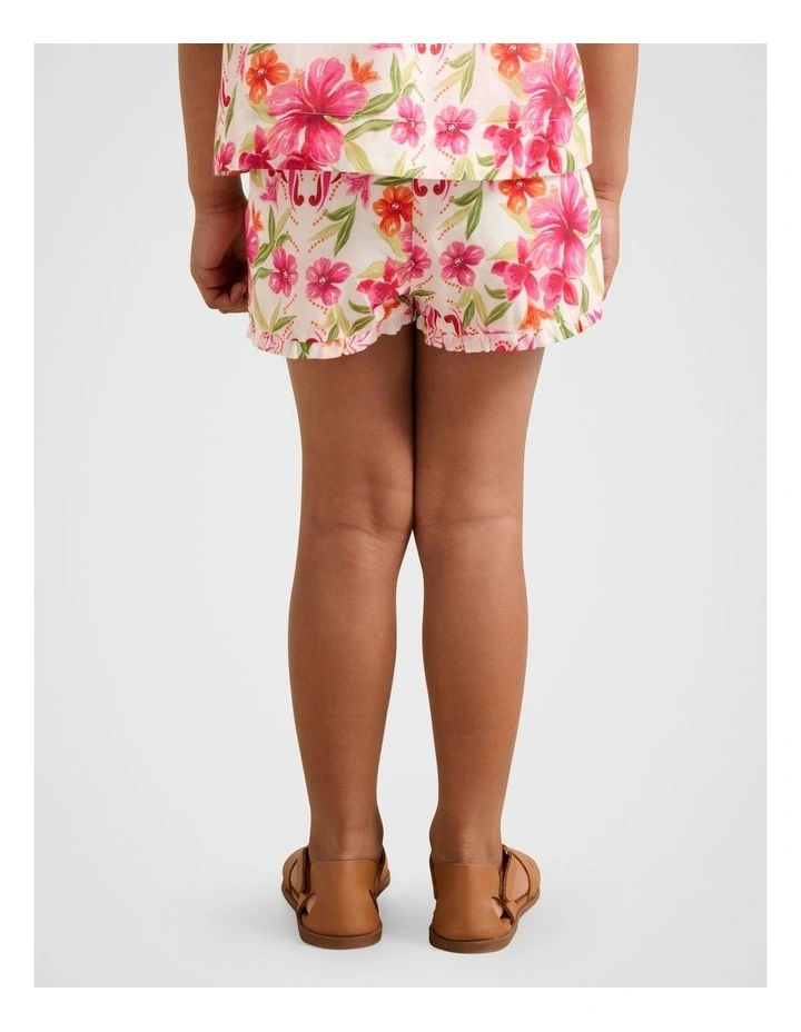 Hazel Ruffle Paperbag Shorts in Multi image 2
