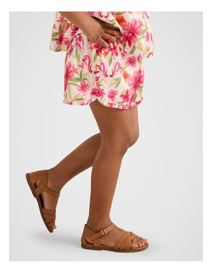 Hazel Ruffle Paperbag Shorts in Multi image 3