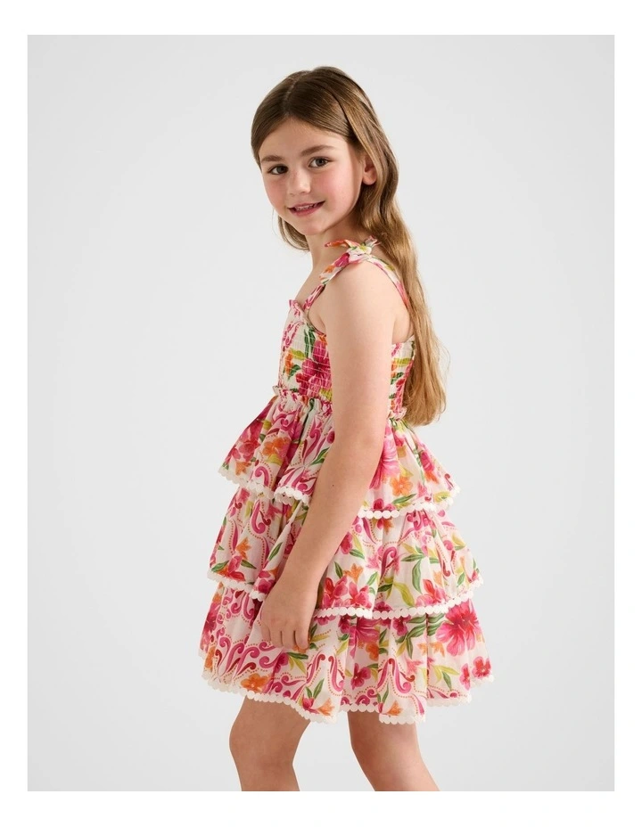 Malia Tiered Dress in Multi image 3