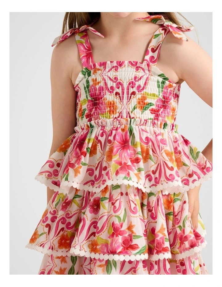 Malia Tiered Dress in Multi image 4