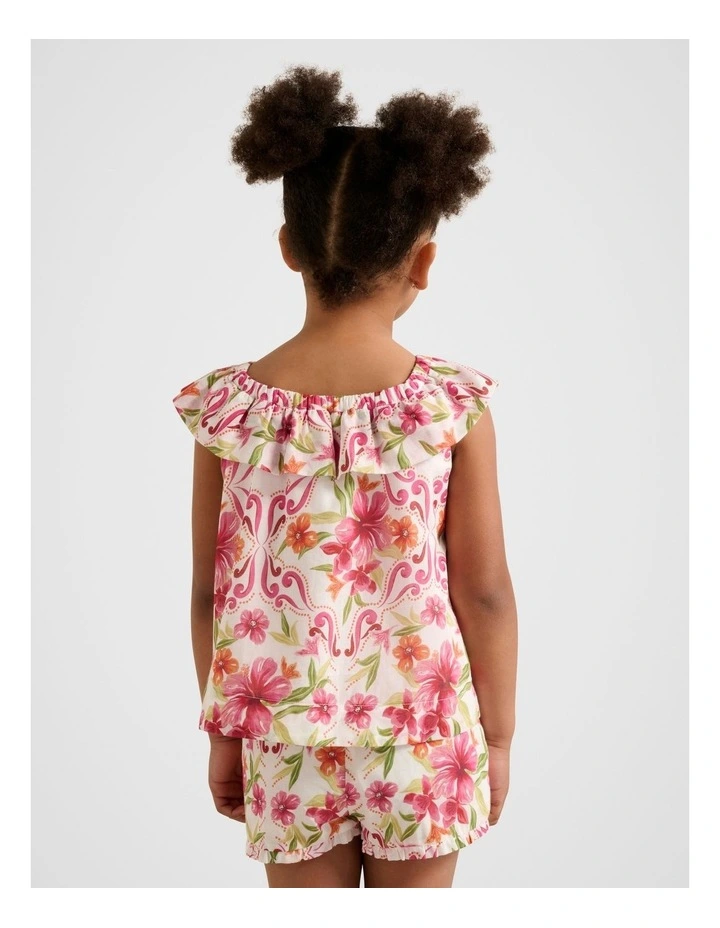 Pia Ruffled Babydoll Top in Pink image 2