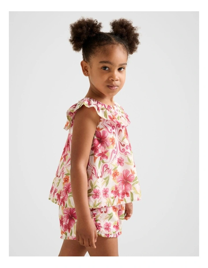 Pia Ruffled Babydoll Top in Pink image 3