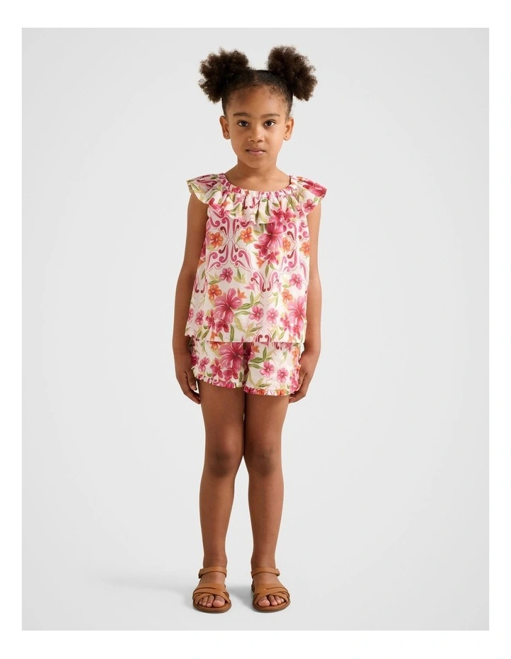 Pia Ruffled Babydoll Top in Pink image 5