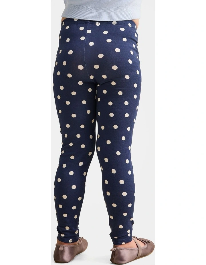 Alina Girls Leggings in Navy image 2