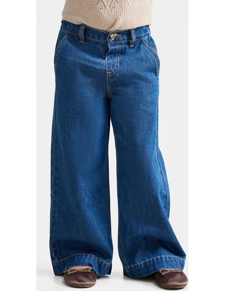 Gemma Elasticated Jeans in Blue image 1