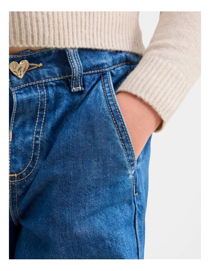 Gemma Elasticated Jeans in Blue image 4