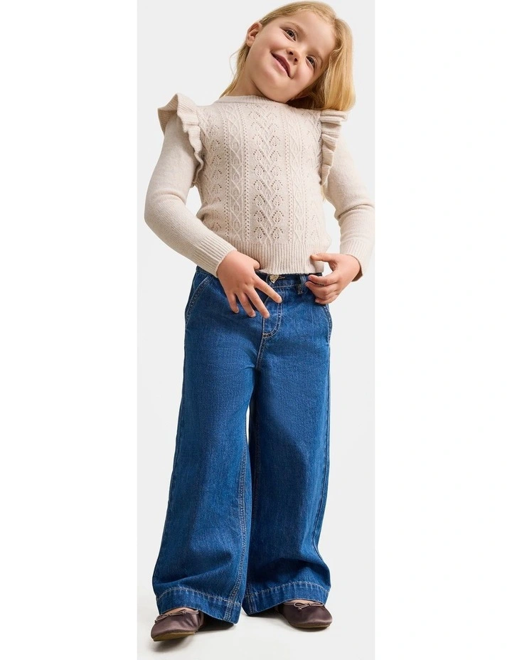 Gemma Elasticated Jeans in Blue image 5