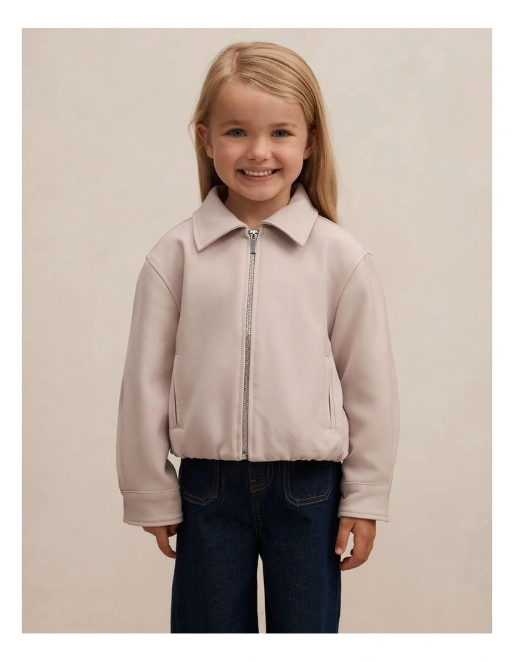 Alexia Top Collared Jacket in Beige image 1