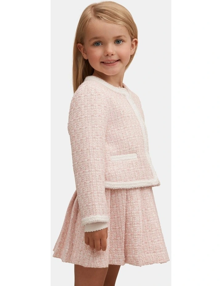 Audrey Tweed Jacket in Pink image 3
