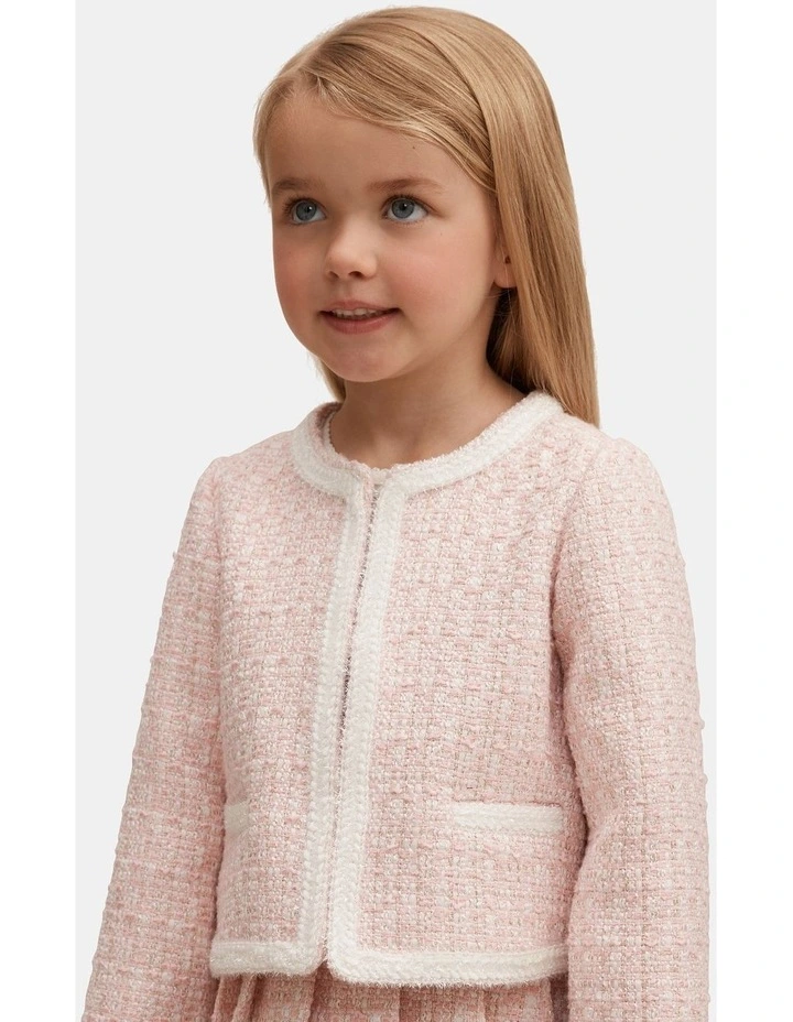 Audrey Tweed Jacket in Pink image 4