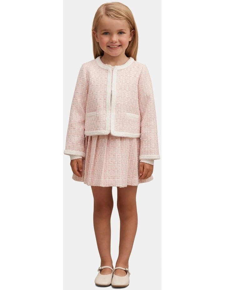 Audrey Tweed Jacket in Pink image 5