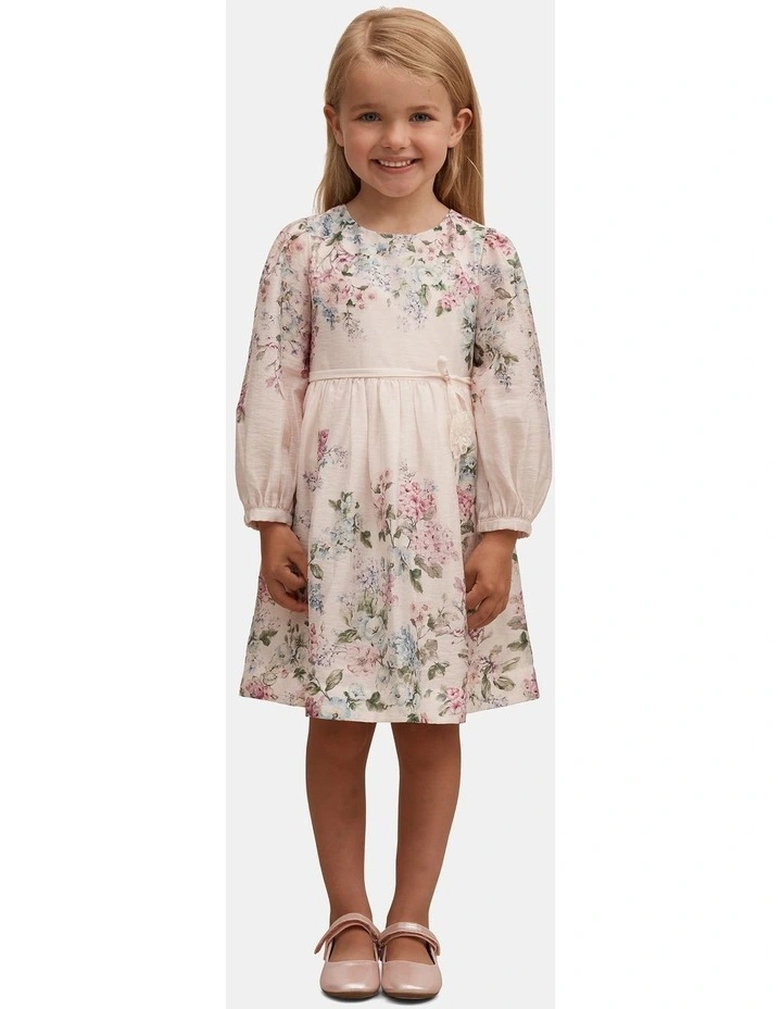 Liliana Long Sleeves Dress in Multi image 1