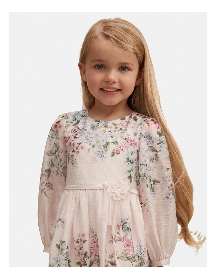 Liliana Long Sleeves Dress in Multi image 4