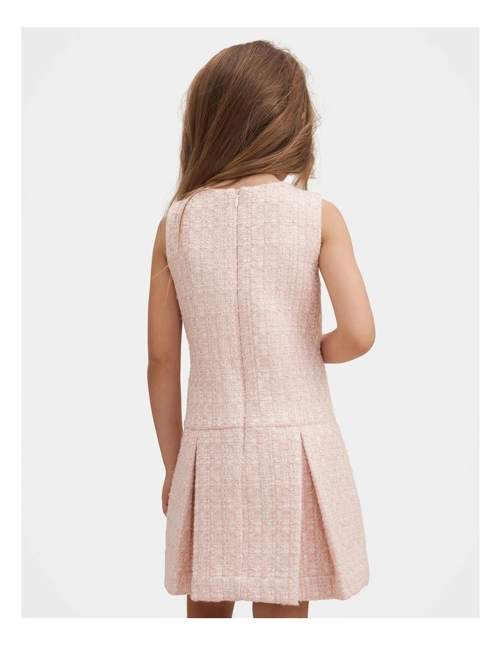Audrey Tweed Shift Dress in Pink image 2