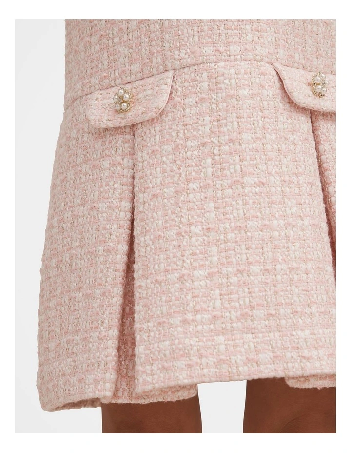 Audrey Tweed Shift Dress in Pink image 4