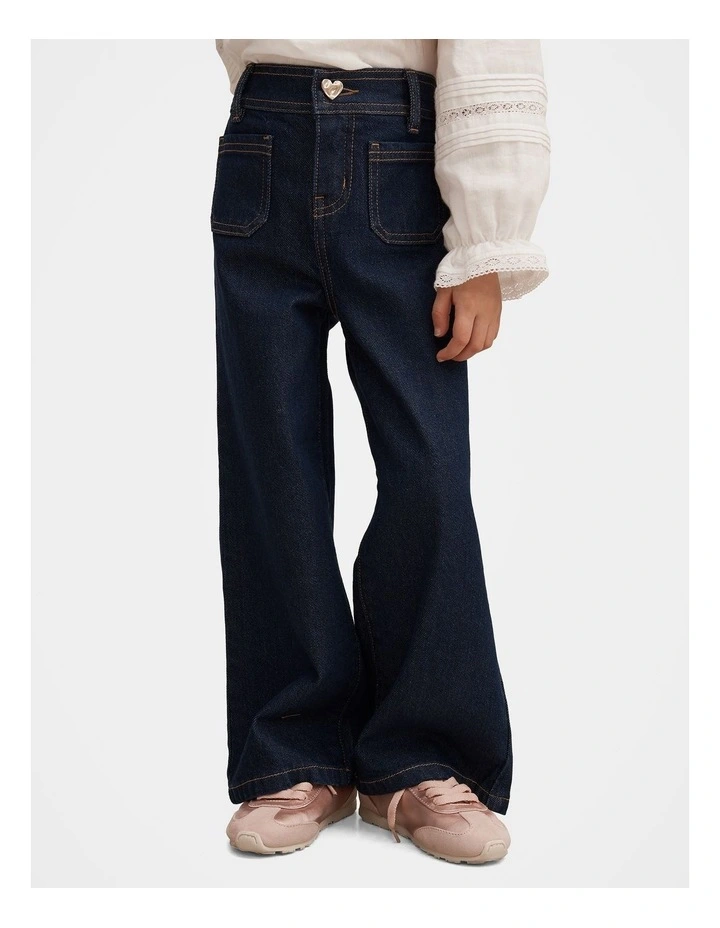 Lauren Girls Pocket Jeans in Blue image 1