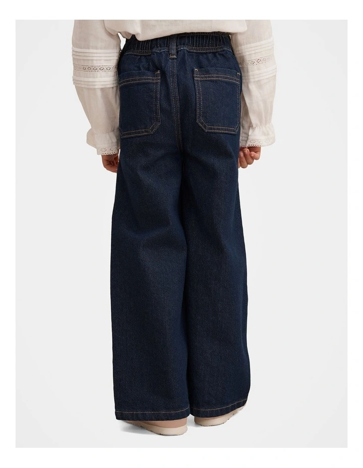 Lauren Girls Pocket Jeans in Blue image 2