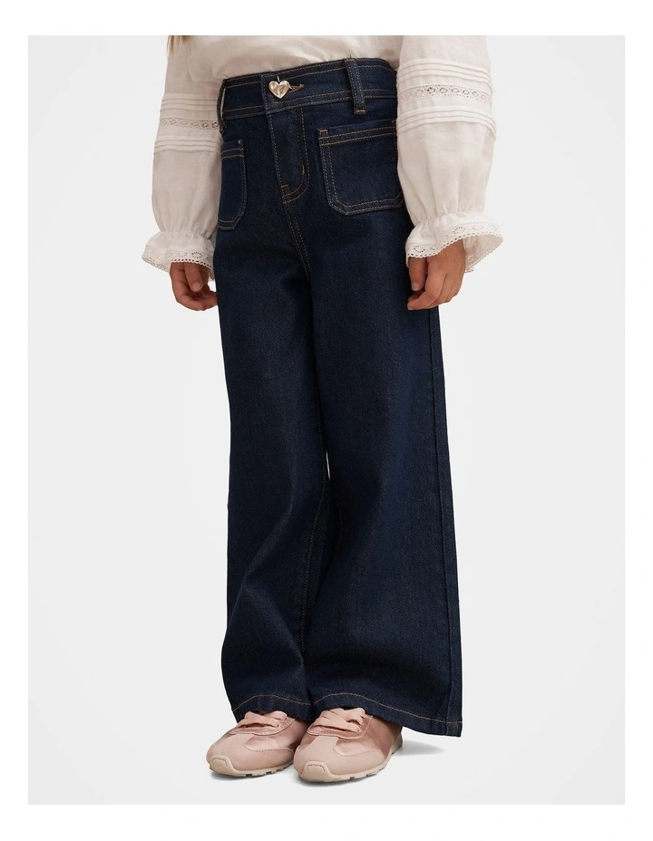 Lauren Girls Pocket Jeans in Blue image 3