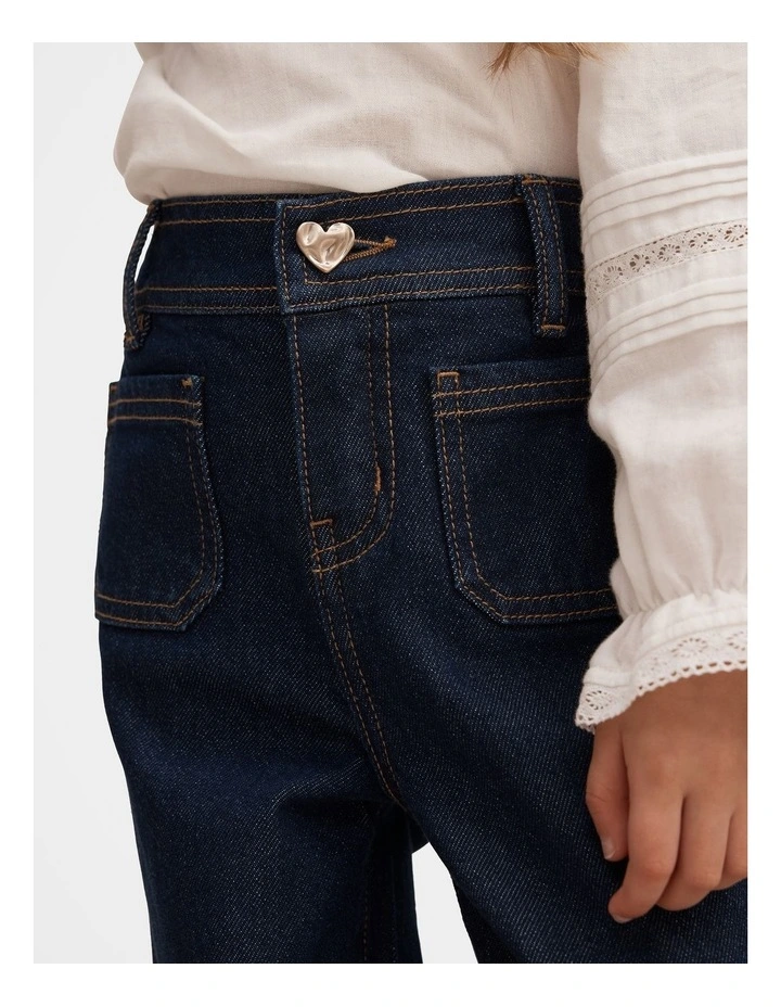 Lauren Girls Pocket Jeans in Blue image 4