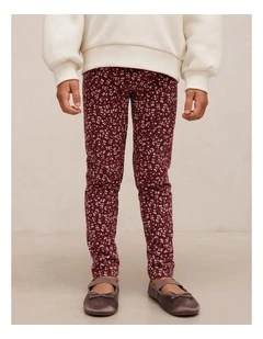 Alina Girls Leggings in Red
