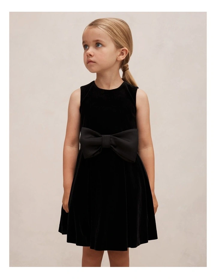 Liberty Girls Velvet Dress in Black image 1