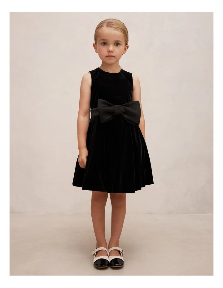 Liberty Girls Velvet Dress in Black image 5
