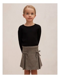 Aisha Girls 2 in 1 Mini Dress in Black