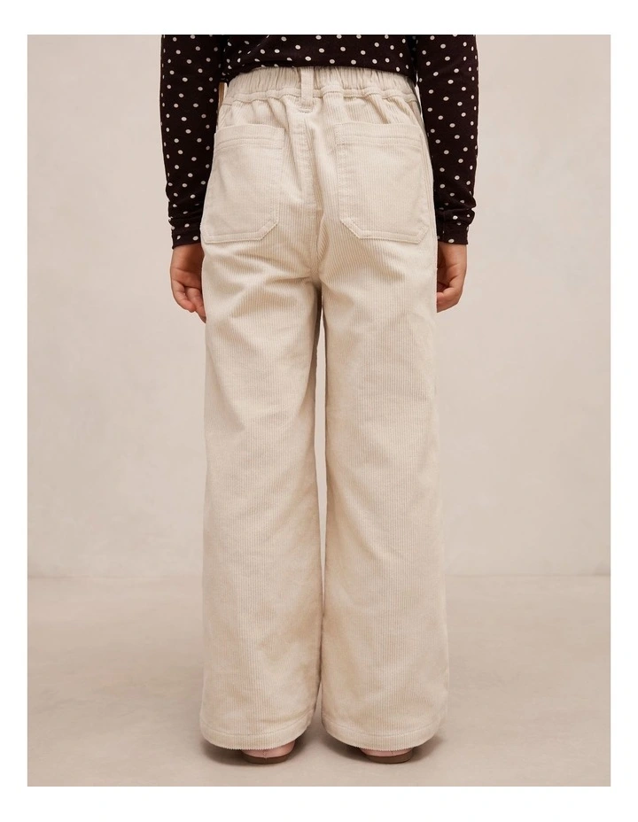 Clara Girls Corduroy Pants in Cream image 2