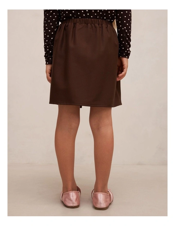 Violet Girls A-Line Skort in Chocolate image 2