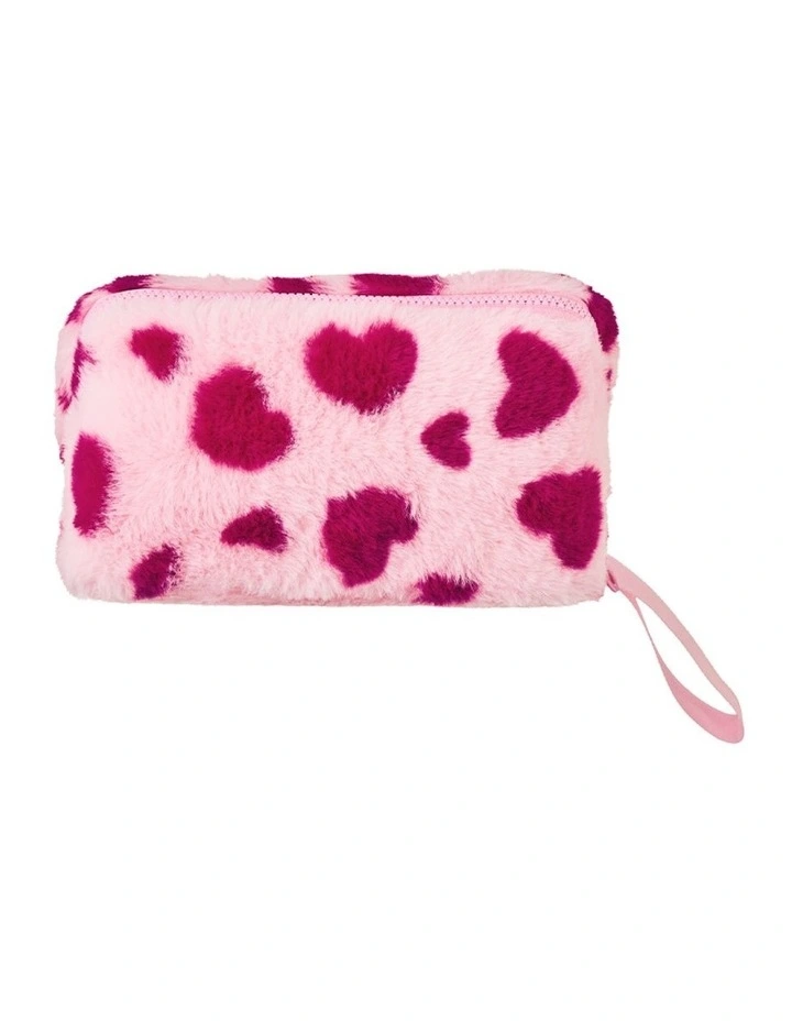 Fluffy Hearts Cosmetic Bag image 1