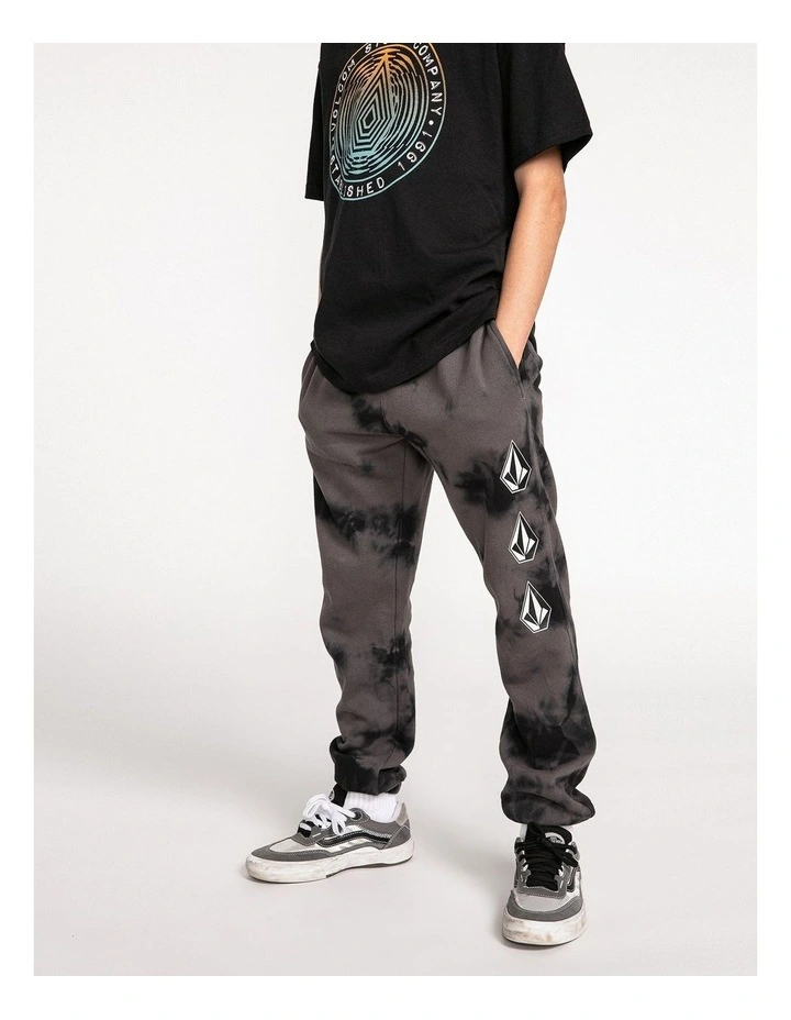 Iconic Stone Plus Fleece Pants in Black image 3