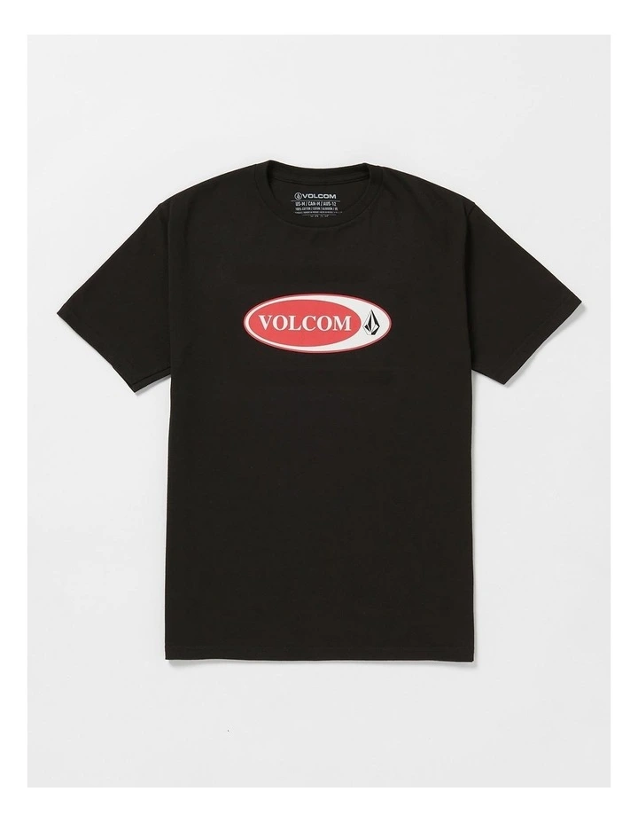 Vellipse Shorts Sleeve T-Shirt in Black image 1