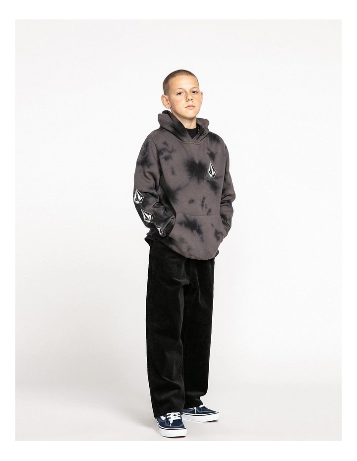 Youth Iconic Stone Plus Pullover Hoodie in Black image 2