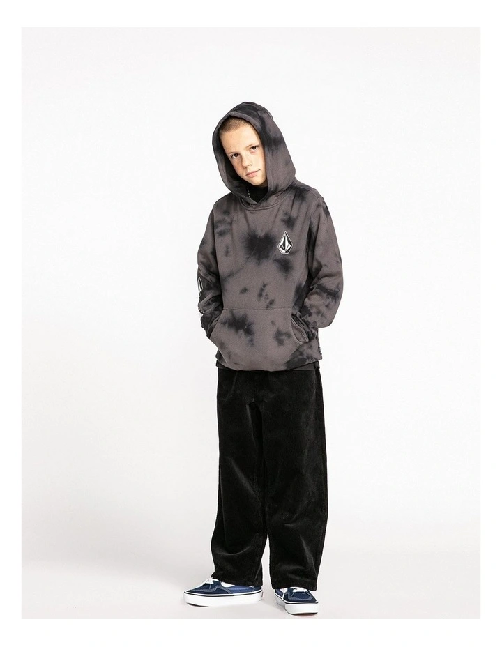 Youth Iconic Stone Plus Pullover Hoodie in Black image 3