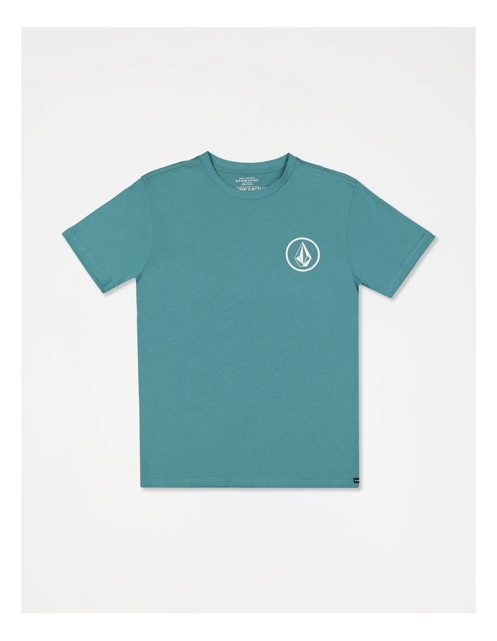 Big Youth Aus Mini Circle Short Sleeve T-Shirt in Stormy Blue image 1