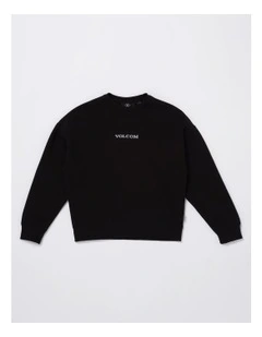 Big Youth Stone Crew Jumper in Black