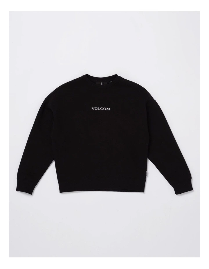 Big Youth Stone Crew Jumper in Black image 1