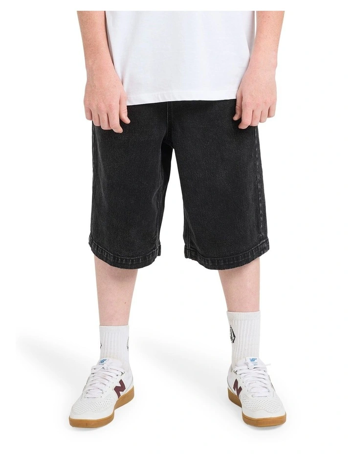 Freazy Loose Denim Shorts Black image 1